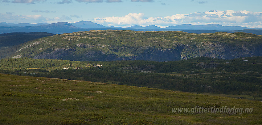 Utsikt fra Bjødalskampen mot Makalausfjellet (1099 moh).